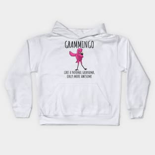 Womens Grammingo Like A Grandma Only Awesome Dabbing Flamingo Gift Kids Hoodie